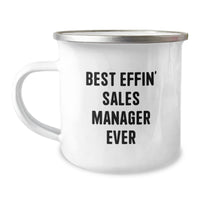 Load image into Gallery viewer, Funny Gifts for Sales Manager, Best Effin&#39; Sales Manager Ever Camping Mug for Men, Unique Christmas Unique Gifts for Coworkers, Funny Office Mugs - Image 1
