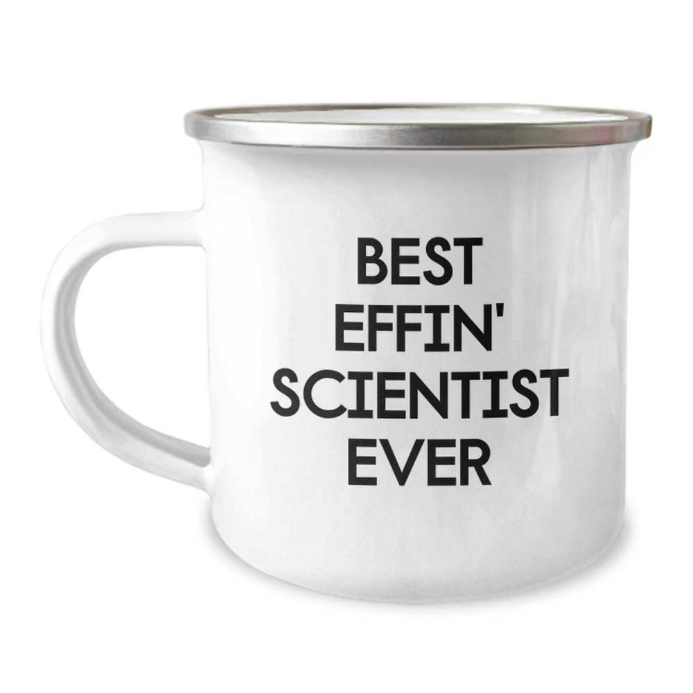 Funny Scientist Gifts for Men - Best Effin' Scientist Ever Camping Mug, Unique Christmas Memorable Presents from Family and Friends - Image 1
