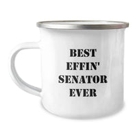 Load image into Gallery viewer, Funny Senator Gifts for Men - Best Effin' Senator Ever Camping Mug for Christmas Unique Presents - Image 1
