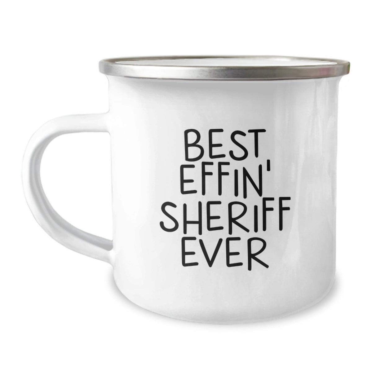 Funny Sheriff Gifts for Men, Camping Mug - Best Effin' Sheriff Ever, Unique Gift Ideas for Sheriff on Christmas - Image 1