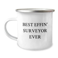 Load image into Gallery viewer, Funny Gifts for Surveyor Friends, Best Effin&#39; Surveyor Ever Camping Mug, Unique Christmas Unique Gifts for Him - Image 1
