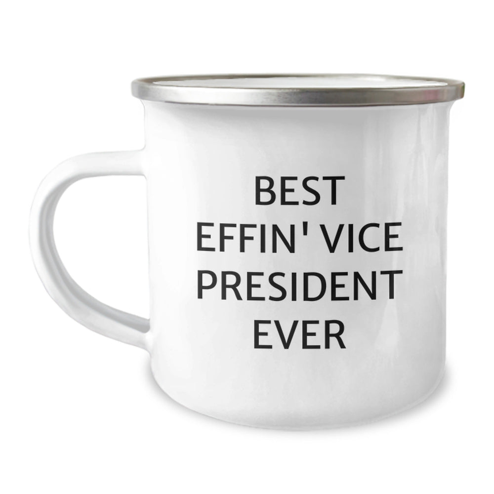 Funny Vice President Gifts for Men Camping Mug - Best Effin' Vice President Ever, Unique Gifts from Family for Vice President Friends - Image 1