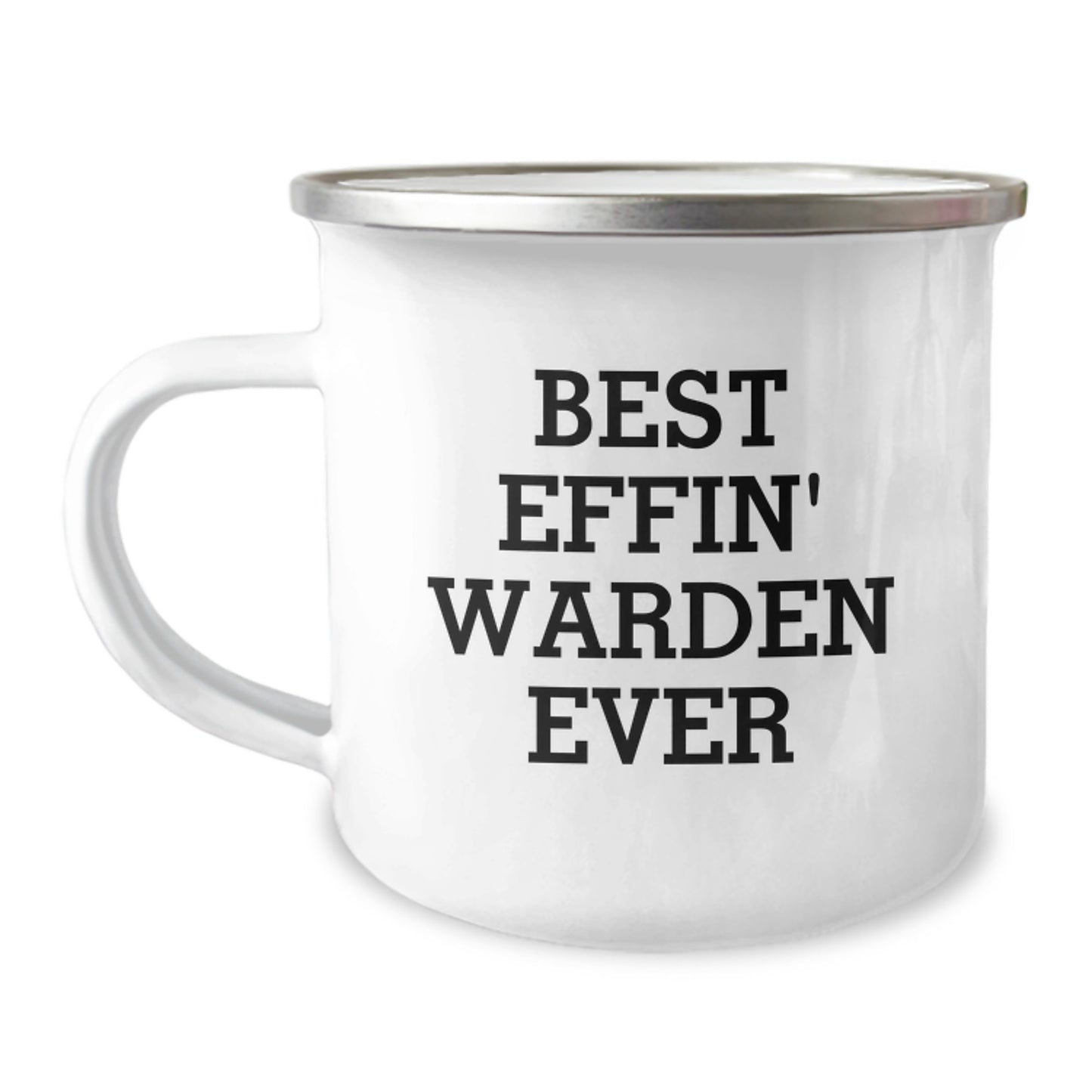 Funny Warden Enthusiast Gifts for Men, Camping Mug Best Effin' Warden Ever - Image 1