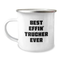 Load image into Gallery viewer, Funny Trucker Gifts for Men, Funny Camping Mug for Trucker, Best Effin&#39; Trucker Ever Quote, Christmas Unique Trucker Gifts, Gifts from Family to Trucker - Image 1

