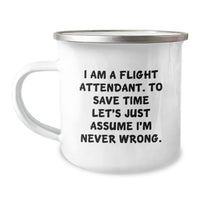 Load image into Gallery viewer, Funny Flight Attendant Camping Mug Gifts from Friends, Women, Coworkers, Family - Valentine's Unique Gifts for Flight Attendant, Men, Women, Family - Image 1
