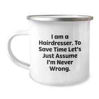 Load image into Gallery viewer, Funny Gifts for Hairdresser Friends and Family, Christmas Unique Camping Mug, I Am A Hairdresser Mugs, Perfect for Coworkers - Image 1
