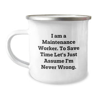 Load image into Gallery viewer, Funny Maintenance Worker Gift, for Him, from Friends, Unique Camping Mug - Image 1
