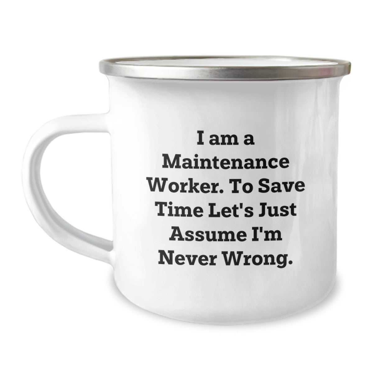 Funny Maintenance Worker Gift, for Him, from Friends, Unique Camping Mug - Image 1