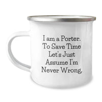 Load image into Gallery viewer, Funny Gifts from Friends to Porter, Unique Christmas Memorable Presents for Camping Lovers, I Am A Porter, Funny Camping Mug - Image 1
