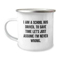Load image into Gallery viewer, Funny School Bus Driver Gifts from Men - School Bus Driver Camping Mug - Christmas Unique Gifts for School Bus Driver Friends - Image 1
