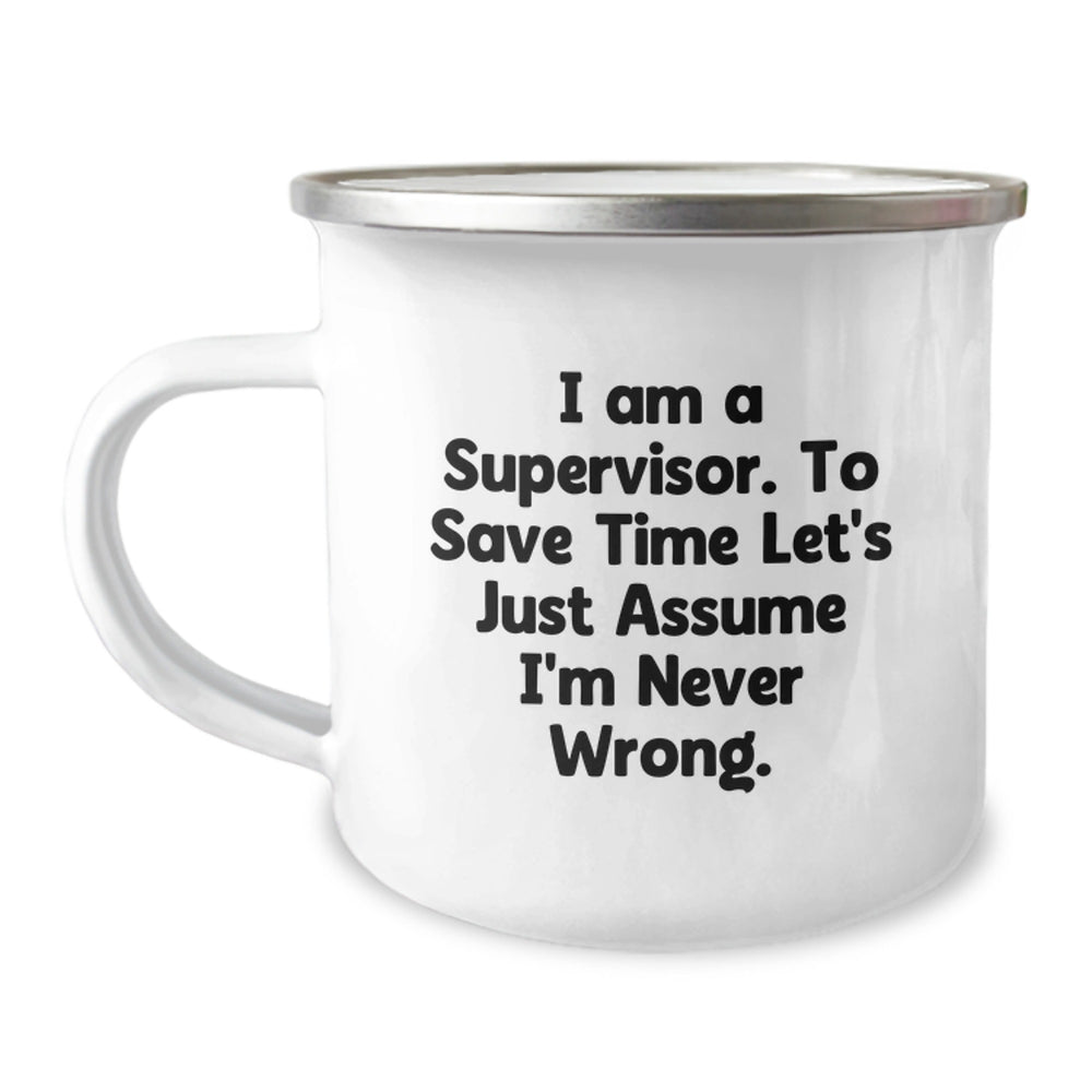 Funny Supervisor Camping Mug Gifts for Men Christmas Unique Presents from Friends and Family - Image 1
