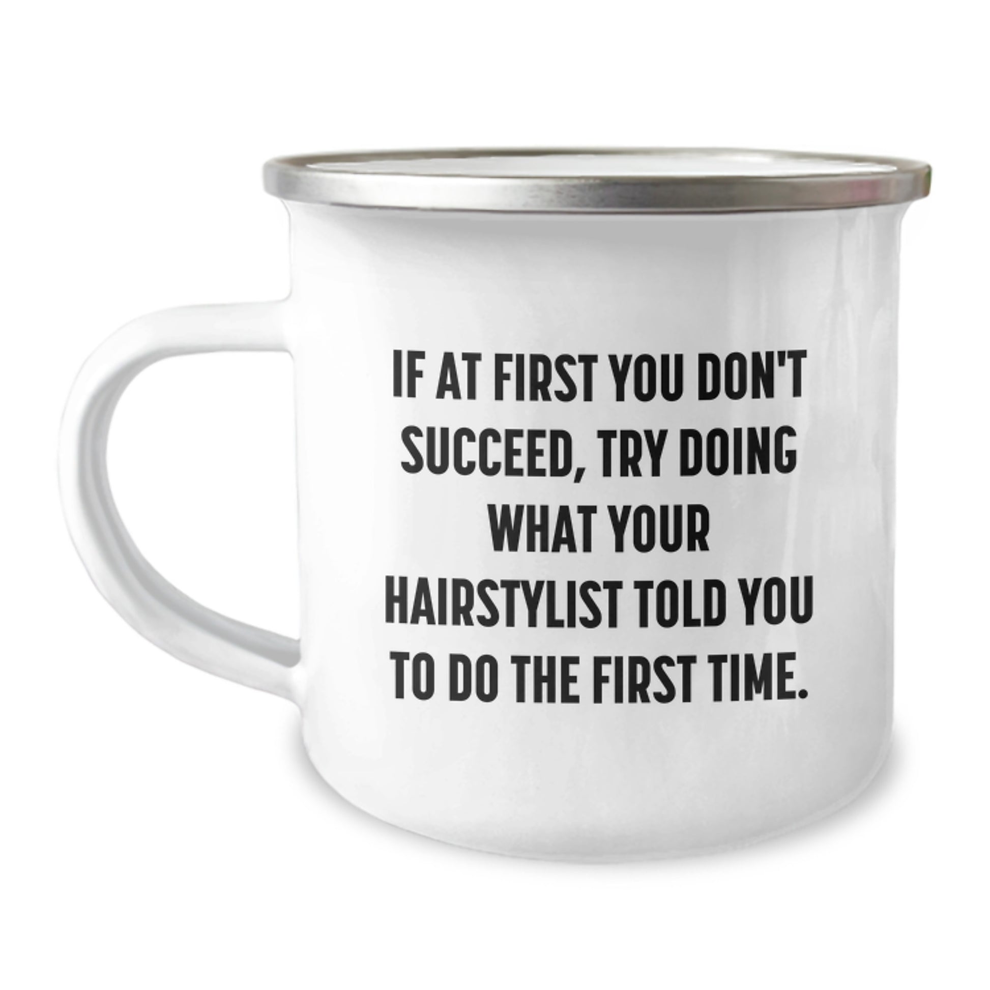 Funny Hairstylist Gifts for Men from Family Friends Christmas Unique Presents Camping Mug - Image 1
