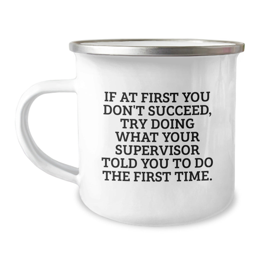 Funny Gifts from Friends to Supervisor, Supervisor Humor Christmas Unique Mugs, Funny Camping Mugs for Supervisor, Supervisor Motivation - Image 1