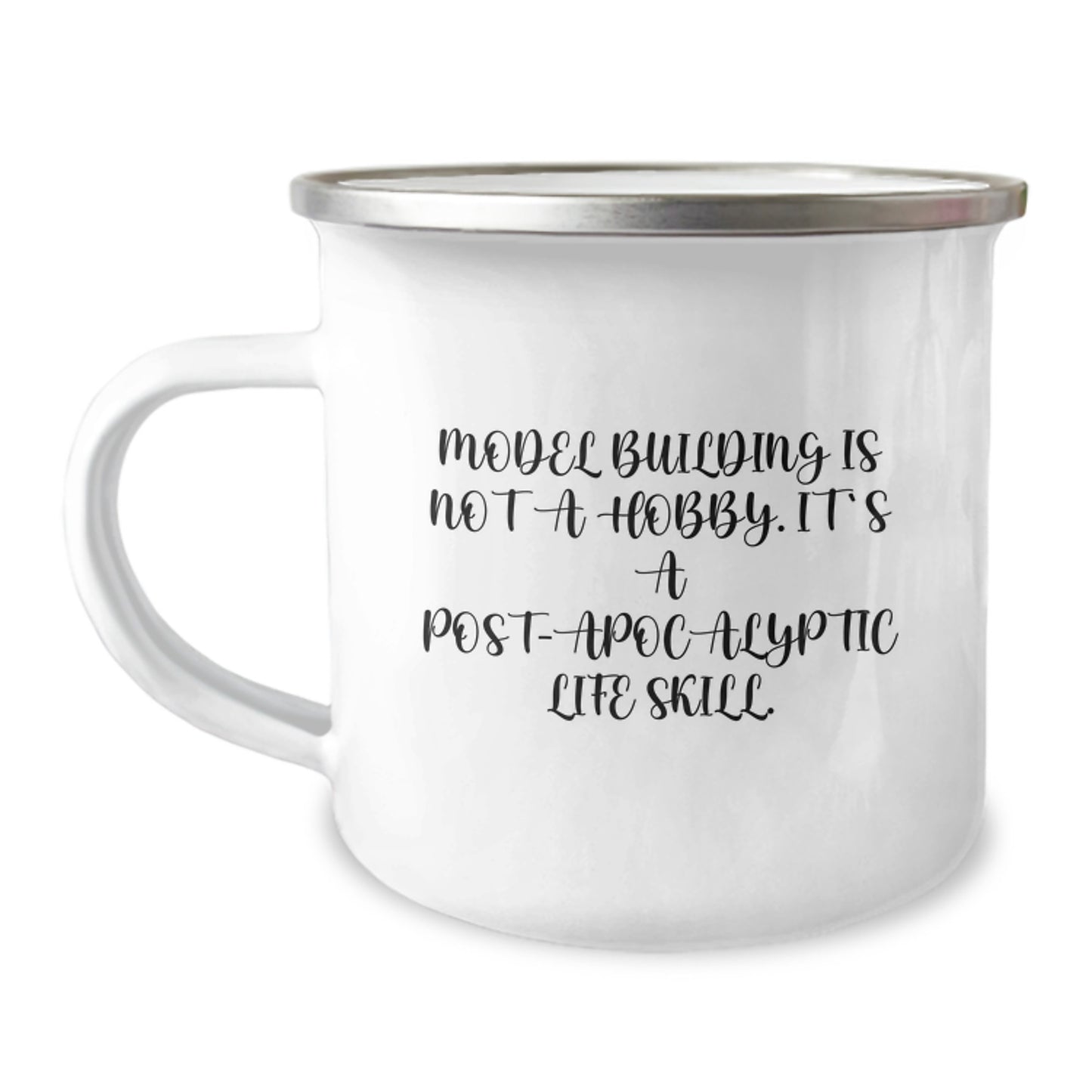 Gifts from Friends and Family for Model Building Enthusiasts - Funny Model Building Camping Mug, Perfect for Christmas Unique Gifts, Post-apocalyptic Life Skill - Image 1