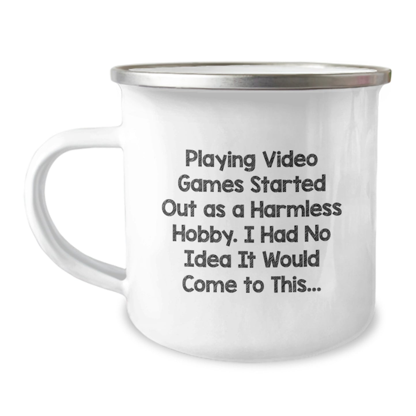 Funny Playing Video Games Mugs for Gamers, Gifts from Friends, Valentine's Unique Humorous Camping Mug with Quote - Image 1