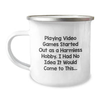 Load image into Gallery viewer, Funny Playing Video Games Mugs for Gamers, Gifts from Friends, Valentine's Unique Humorous Camping Mug with Quote - Image 1

