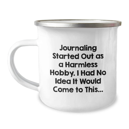 Funny Journaling Gifts from Friends for Journaling Lovers - Camping Mug - Happy Birthday Unique Gifts for Journaling Enthusiasts - Image 1