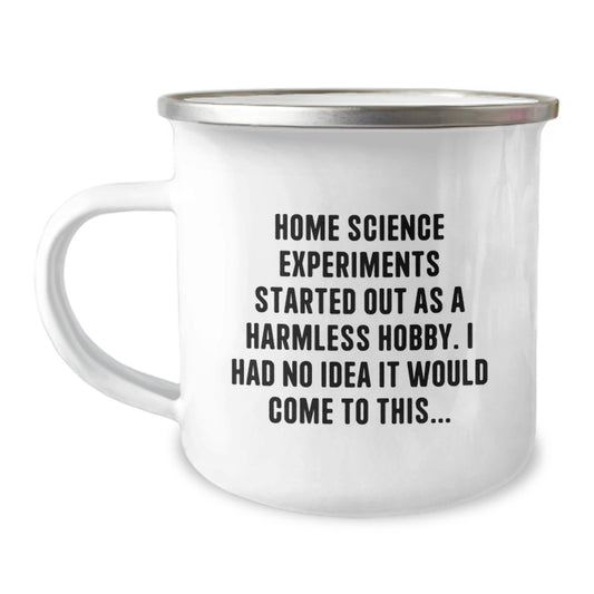 Funny Camping Mug for Home Science Experiments Enthusiast Gifts from Family on Birthday - Image 1
