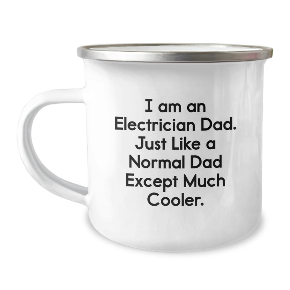 Funny Electrician Gifts from Dad, Electrician Dad Camping Mug for Electrician Graduation Unique Gifts, Gifts from Men, Gifts for Electrician - Image 1