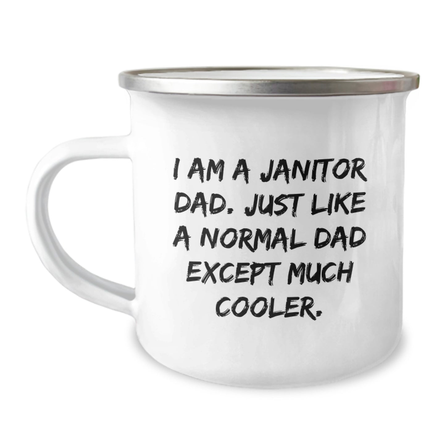 Funny Janitor Gifts from Men, Valentine's Unique Gifts for Janitor Dad, Camping Mug with I Am A Janitor Dad Quote - Image 1