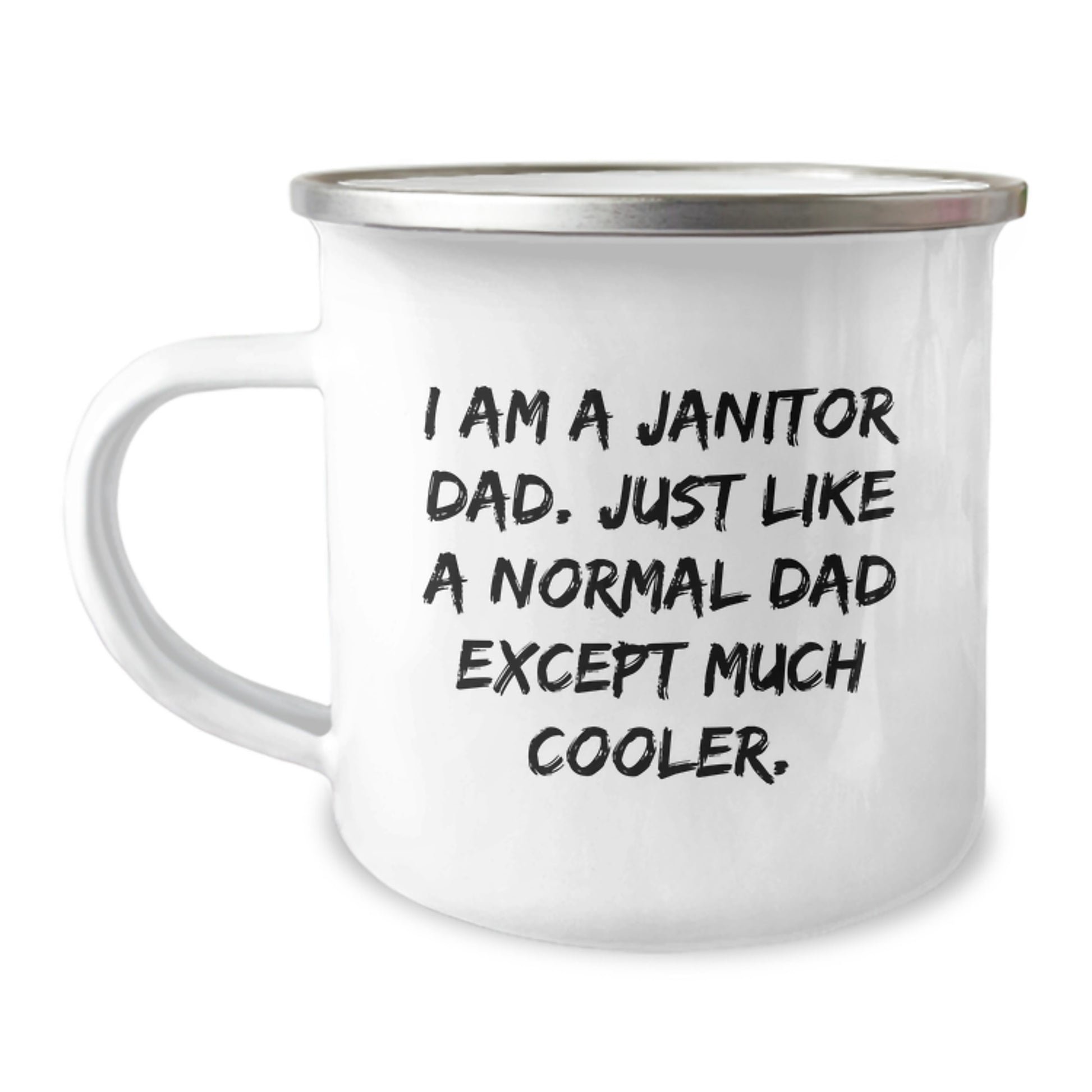 Funny Janitor Gifts from Men, Valentine's Unique Gifts for Janitor Dad, Camping Mug with I Am A Janitor Dad Quote - Image 1