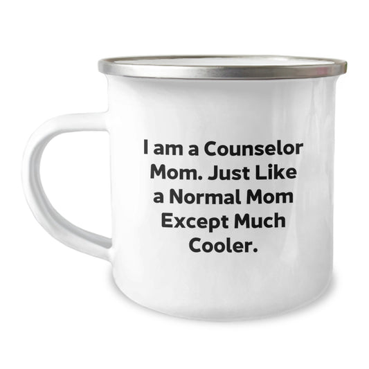 Funny Counselor Gifts for Birthday, Camping Mug, I Am A Counselor Mom Mug, Gifts from Family to Counselor Mom - Image 1