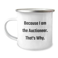 Load image into Gallery viewer, Funny Auctioneer Gifts from Men for Auctioneer Friends on Valentine's Unique Camping Mug - Image 1
