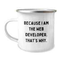 Load image into Gallery viewer, Funny Web Developer Gifts from Men for Web Developer Friends on Valentine's Unique Camping Mugs - Image 1
