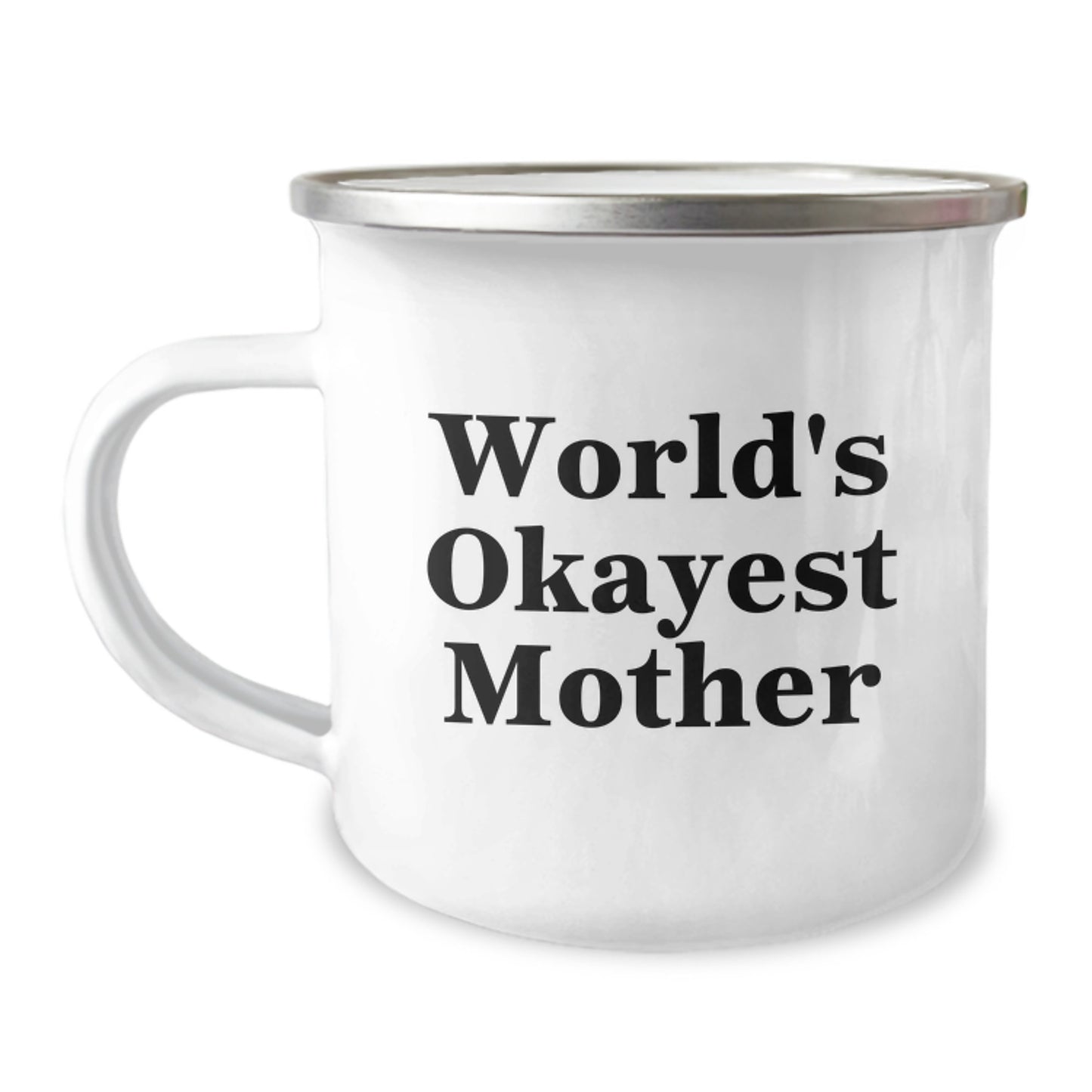 Gifts from Family - Funny Mother Camping Mug - World's Okayest Mom - Unique Birthday Unique Gifts for Her - Image 1