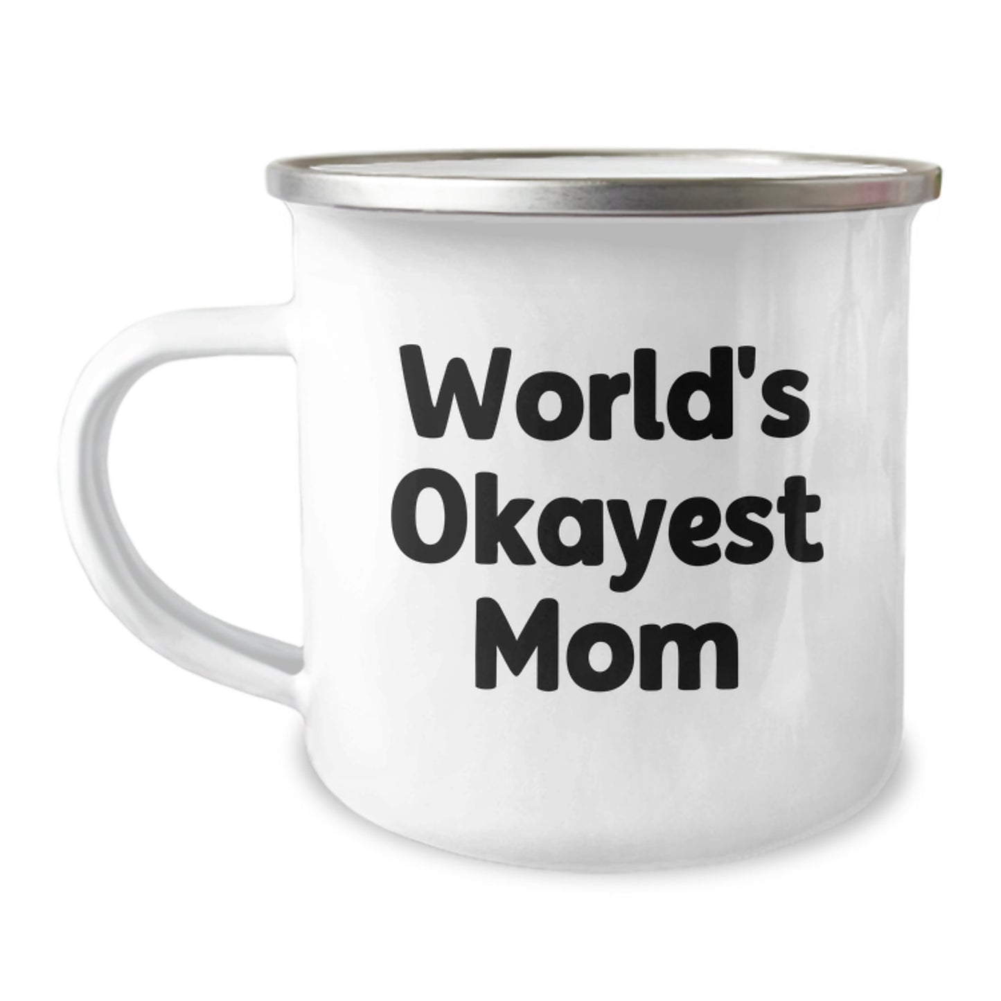 Funny Mom Gifts from Family - World's Okayest Mom Camping Mug for Valentine's Unique Gifts for Mom - Image 1