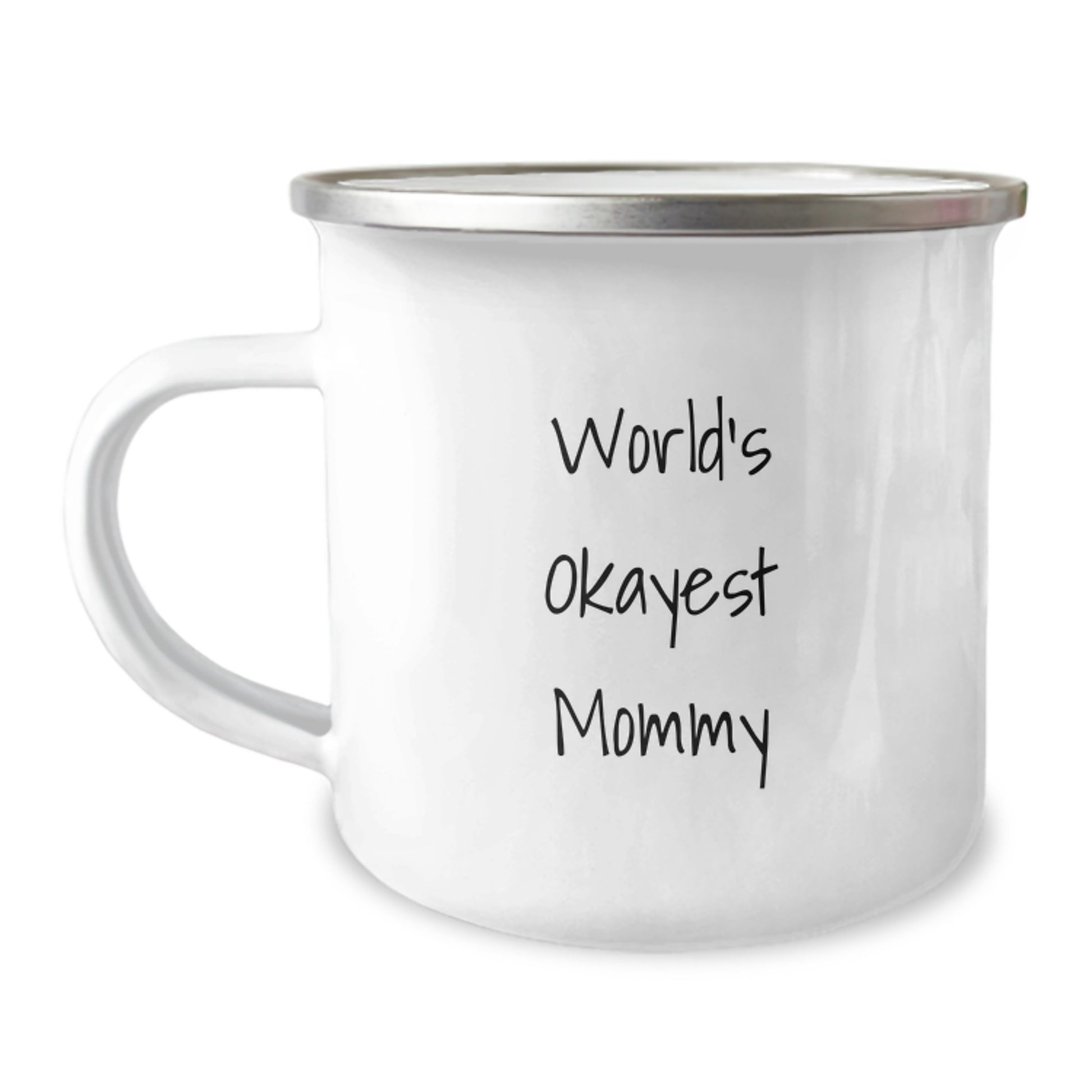 Funny Mommy Gifts from Family - World's Okayest Mommy Camping Mug for Mommy, Birthday Unique Gifts, Camping Mug for Camping Lovers - Image 1