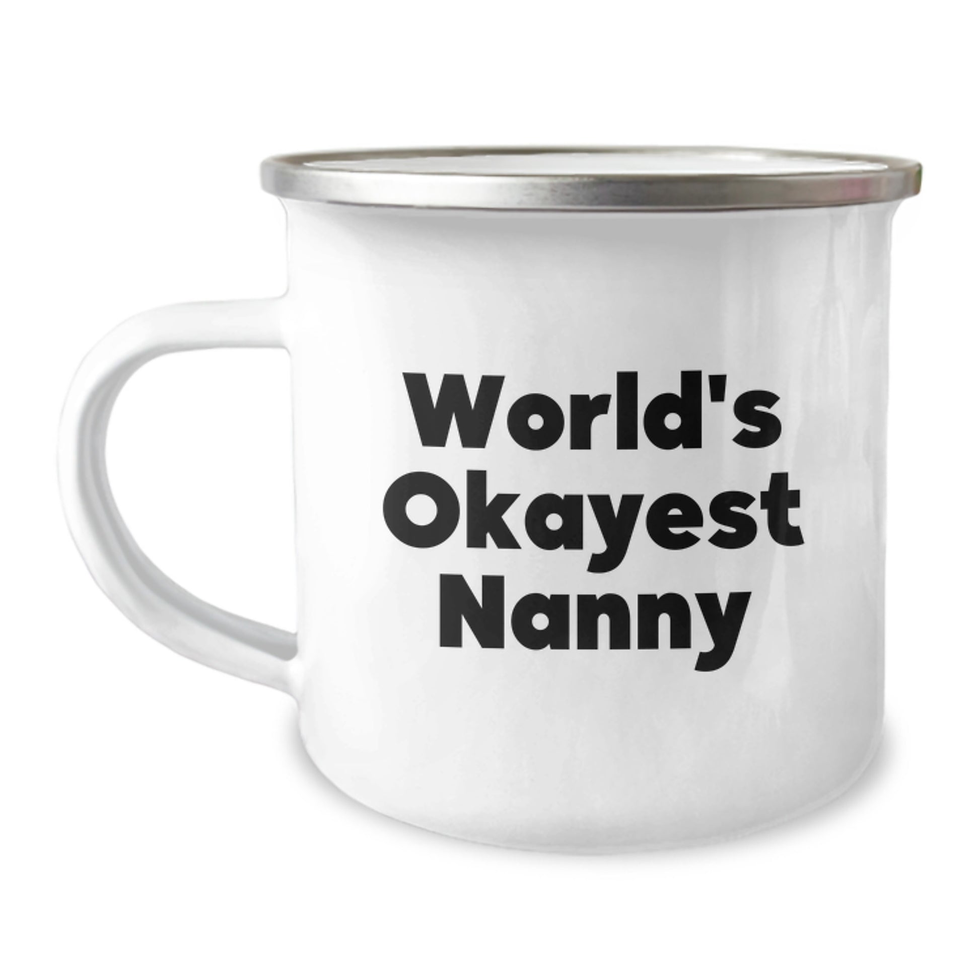 Funny Nanny Gifts for Men, World's Okayest Nanny Camping Mug, Birthday Unique Gifts from Friends, Family, Coworkers, or Loved Ones - Image 1