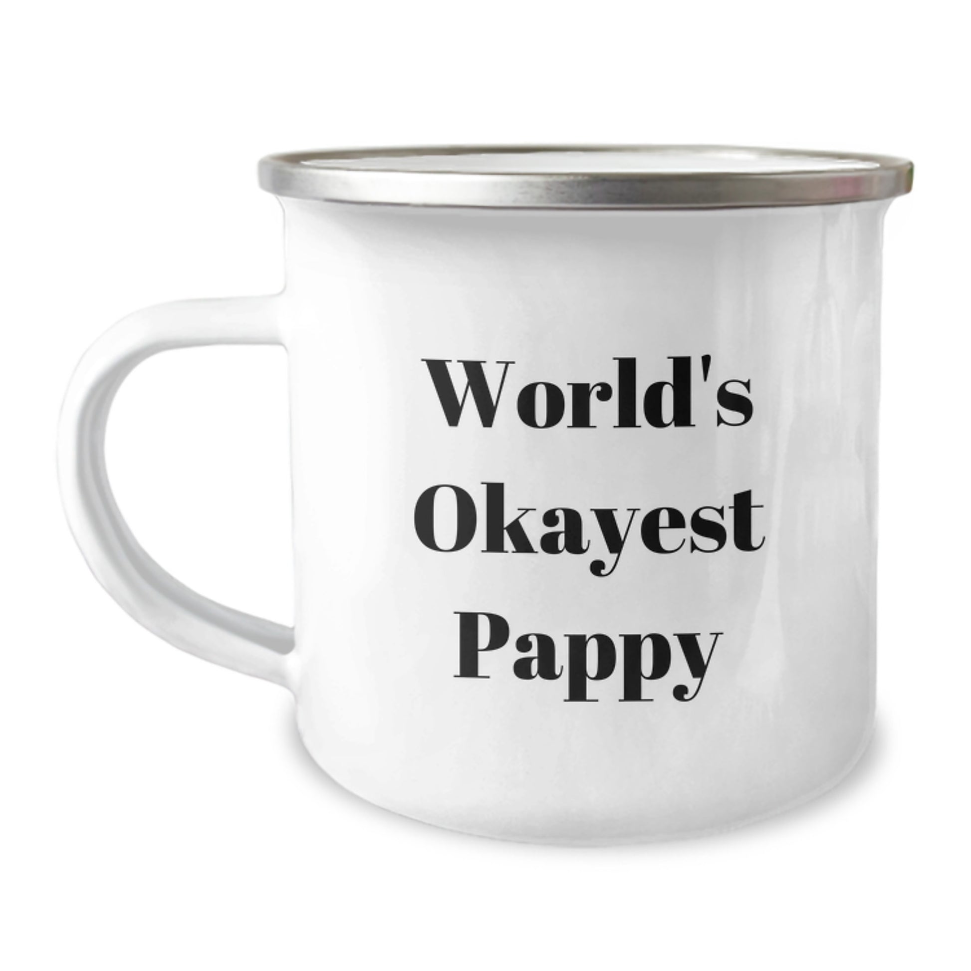 Funny Pappy Gifts for Men, World's Okayest Pappy Camping Mug, Birthday Unique Gifts from Friends - Image 1