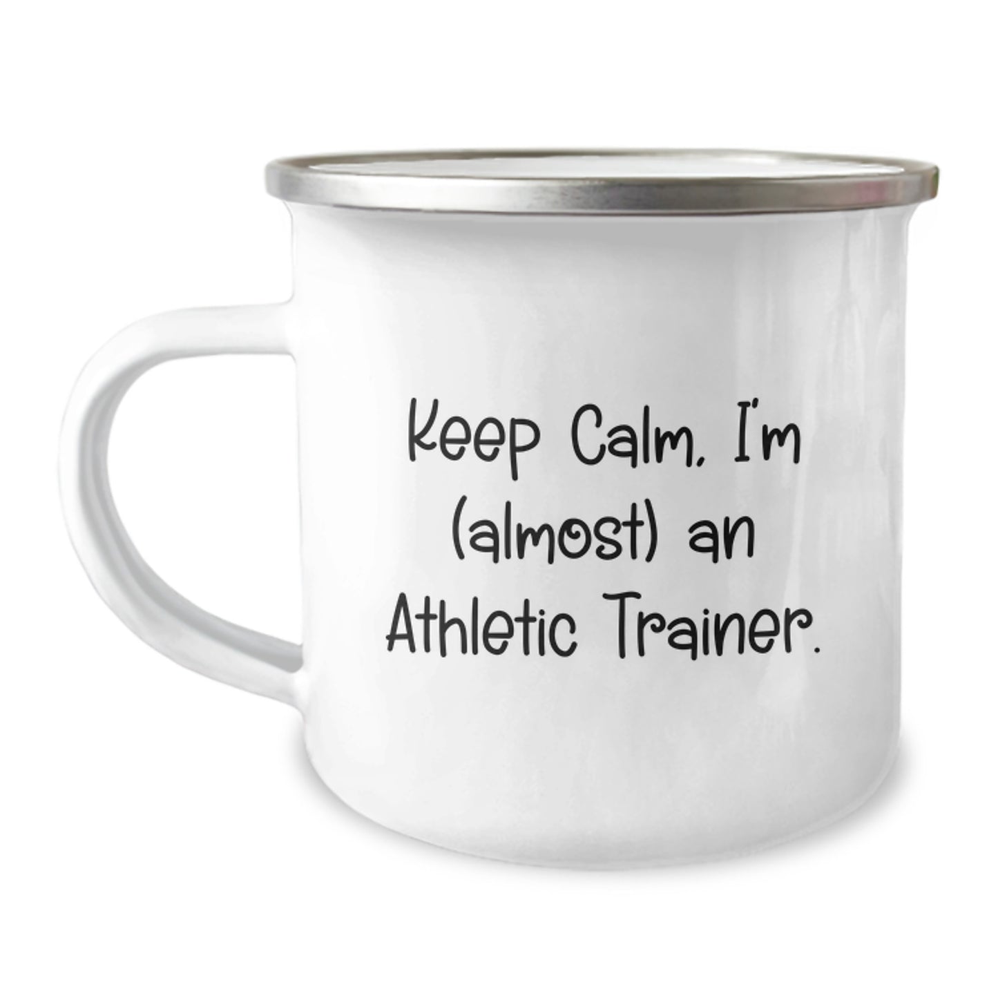 Funny Athletic Trainer Gifts from Friends - Keep Calm, I'm (almost) An Athletic Trainer. Birthday Unique Gifts for Men, Women, Family, Coworkers, and Athletic Trainers - Image 1