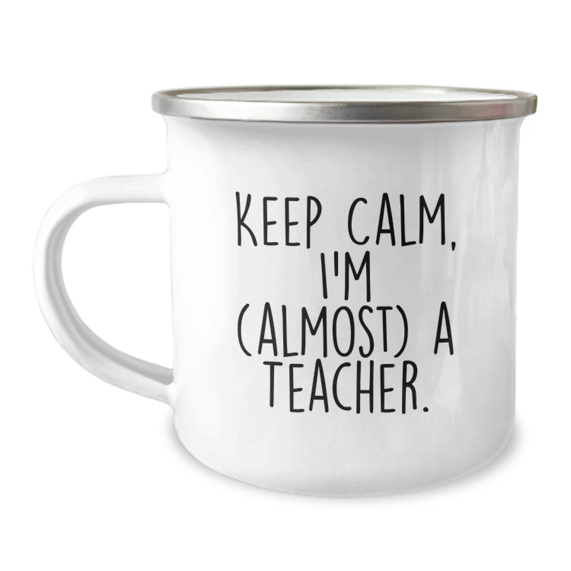 Funny Teacher Gifts from Men, Valentine's Unique Mugs for Teacher, Keep Calm I'm (almost) A Teacher - Image 1