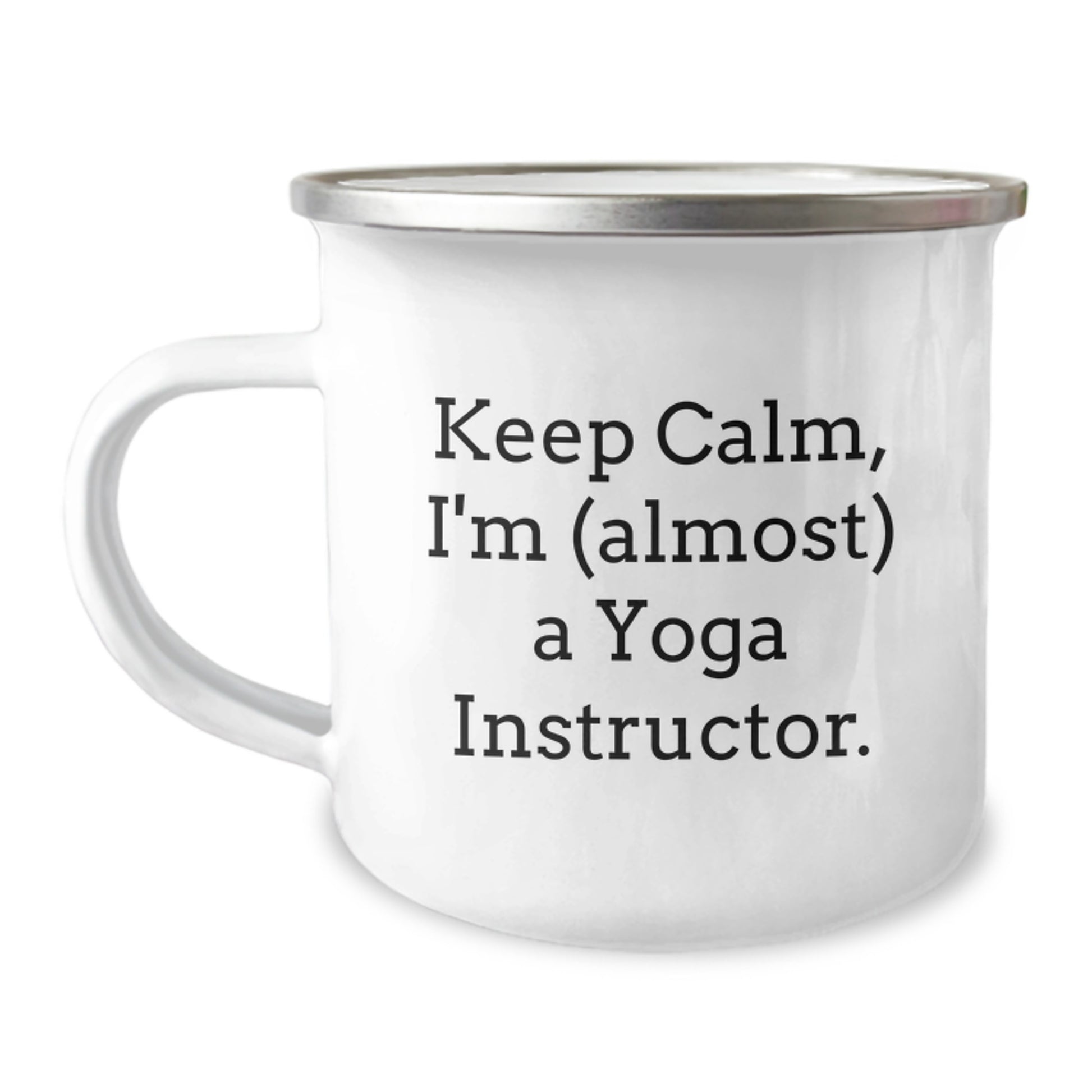 Funny Yoga Instructor Gifts from Men, Women, Friends, Coworkers, Family - Keep Calm, I'm (almost) A Yoga Instructor. Camping Mug for Yoga Instructor, Valentine's Unique Gifts - Image 1