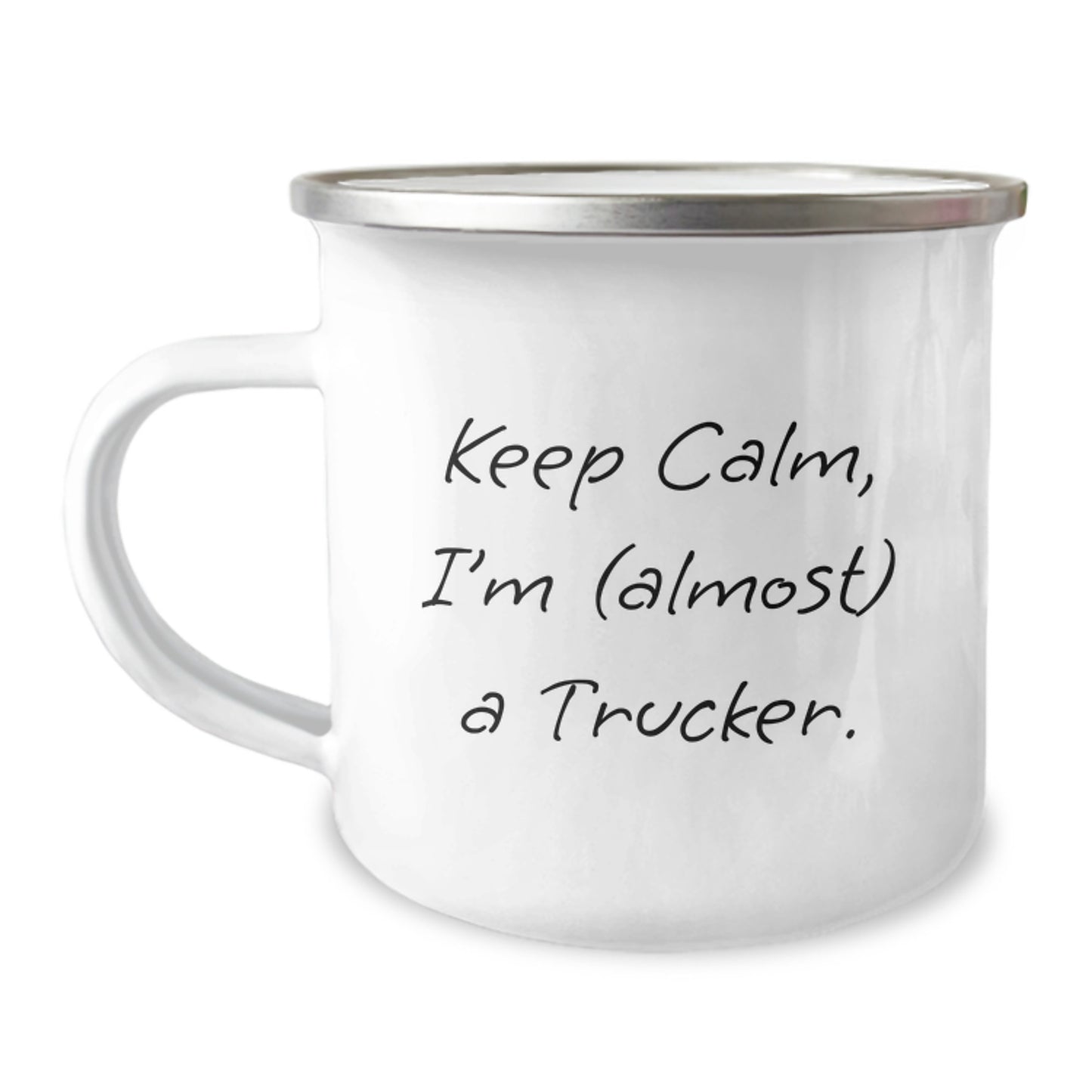 Funny Trucker Gifts for Mom - Keep Calm, I'm (almost) A Trucker. Camping Mug for Women, Men, Friends, Coworkers - Image 1