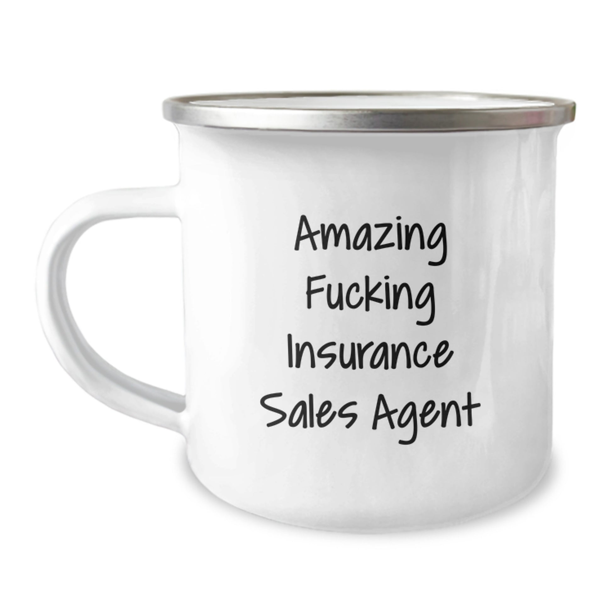 Funny Insurance Sales Agent Gifts from Men - Valentine's Unique Gifts for Insurance Sales Agent Friends - Amazingly Quirky Camping Mug - Image 1