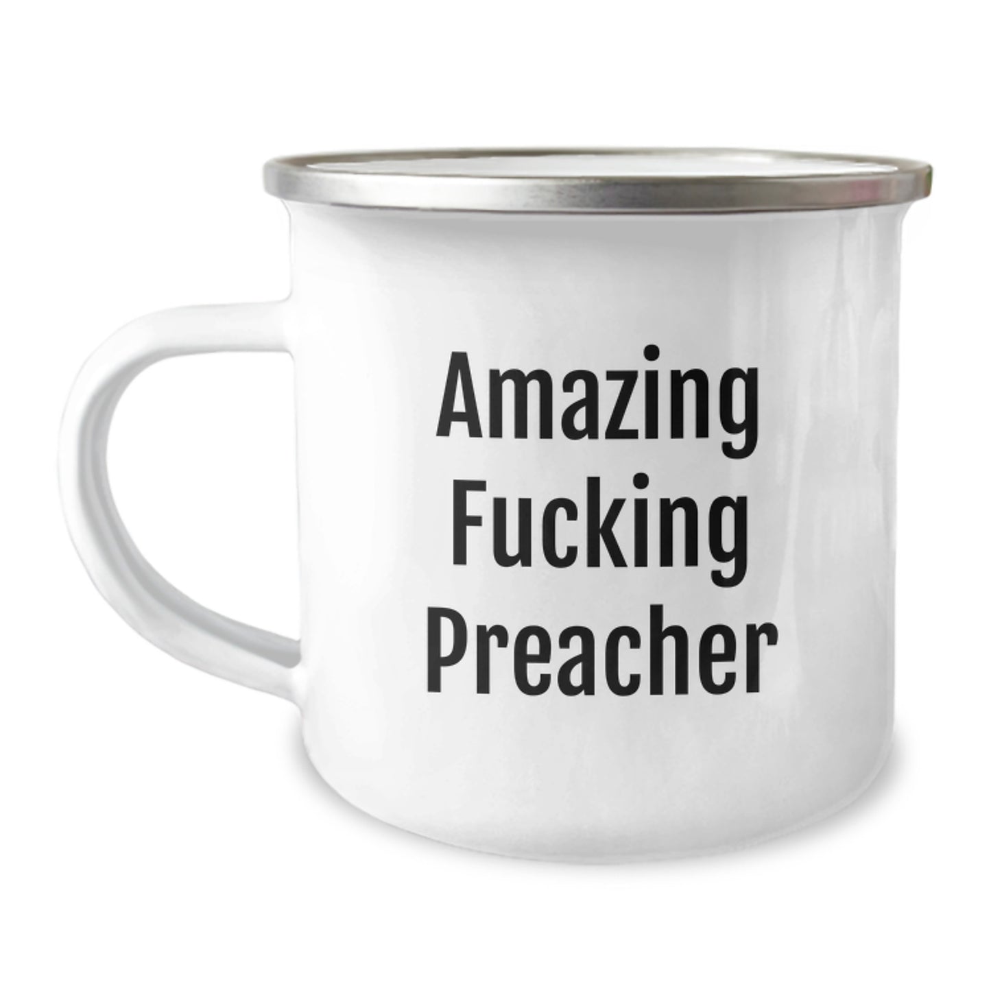 Funny Preacher Gifts for Men, Unique Camping Mug for Father's Day, Amazing F--king Preacher Quote - Image 1