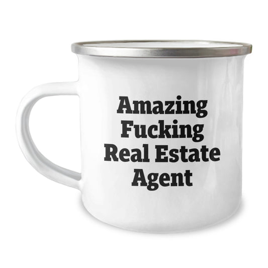 Funny Real Estate Agent Gifts for Men - 'Amazing F--king Real Estate Agent' Birthday Unique Gifts for Friends and Family from Men, Real Estate Agent Mug for Men and Women - Image 1