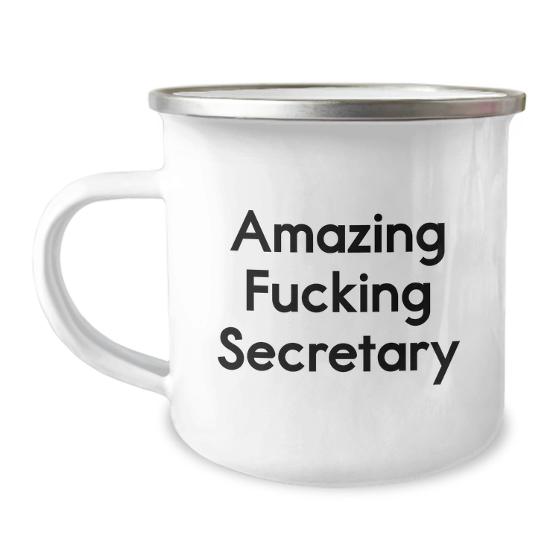 Funny Secretary Gifts from Men, Unique Valentine's Unique Gifts for Secretary, Awesome Secretary Camping Mug - Image 1