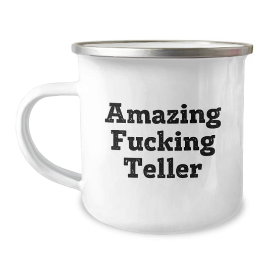 Teller Camping Mug, Funny Quote Gift from Friends, Valentine's Unique Gifts for Teller, Men, Women, Coworkers, Family - Image 1