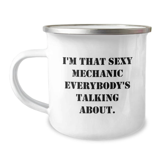 Funny Mechanic Gifts from Men to Mechanic Friends on Valentine's Unique Mechanic Camping Mug - Image 1