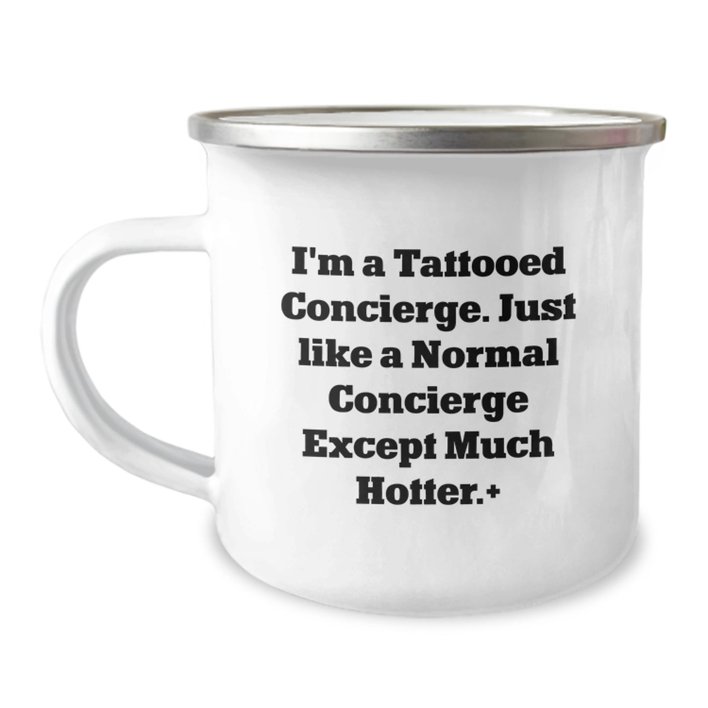 Gifts from Friends for Men - Funny Concierge Gifts, Birthday Unique Gifts, Camping Mug, I'm A Tattooed Concierge - Hot Concierge Lover Mug - Image 1