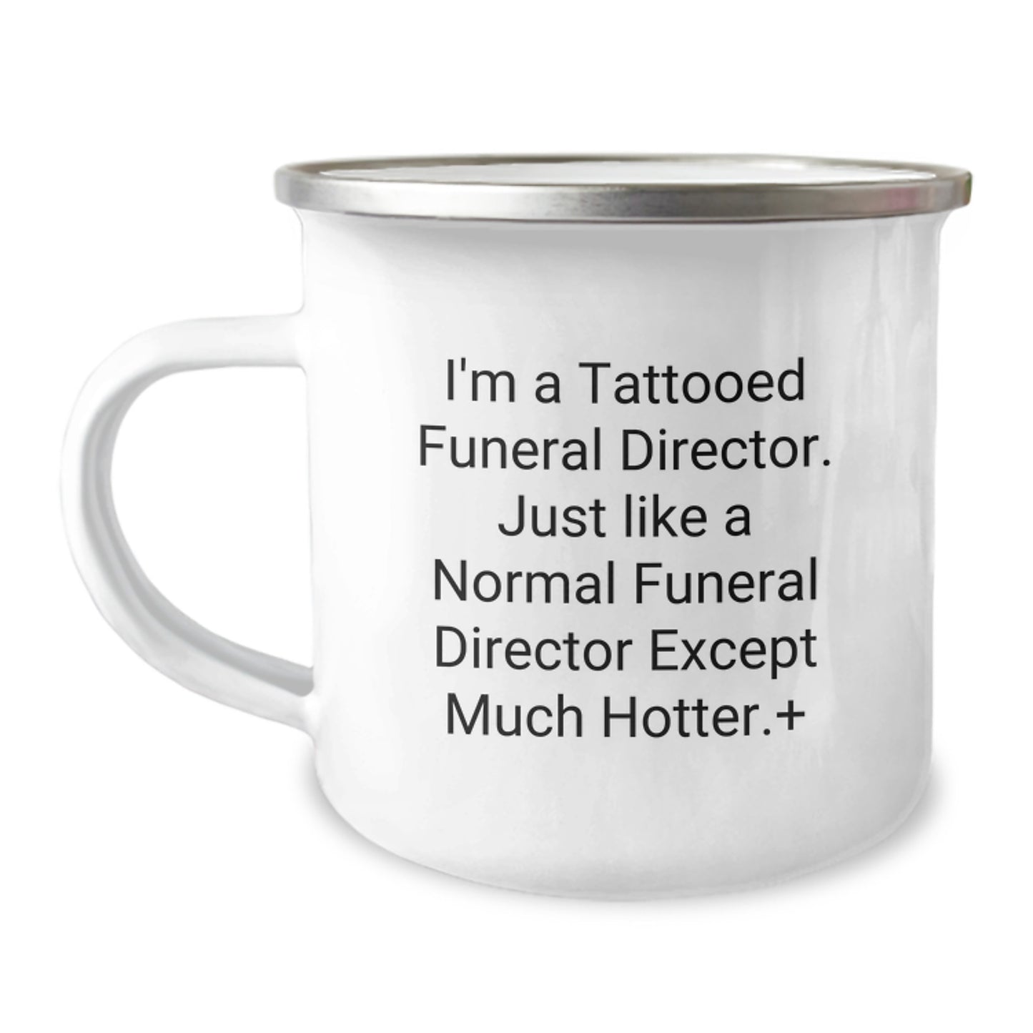 Gifts from Friends and Family, Funny Tattooed Funeral Director, Unique Mother's Day Camping Mug for Men and Women - Image 1