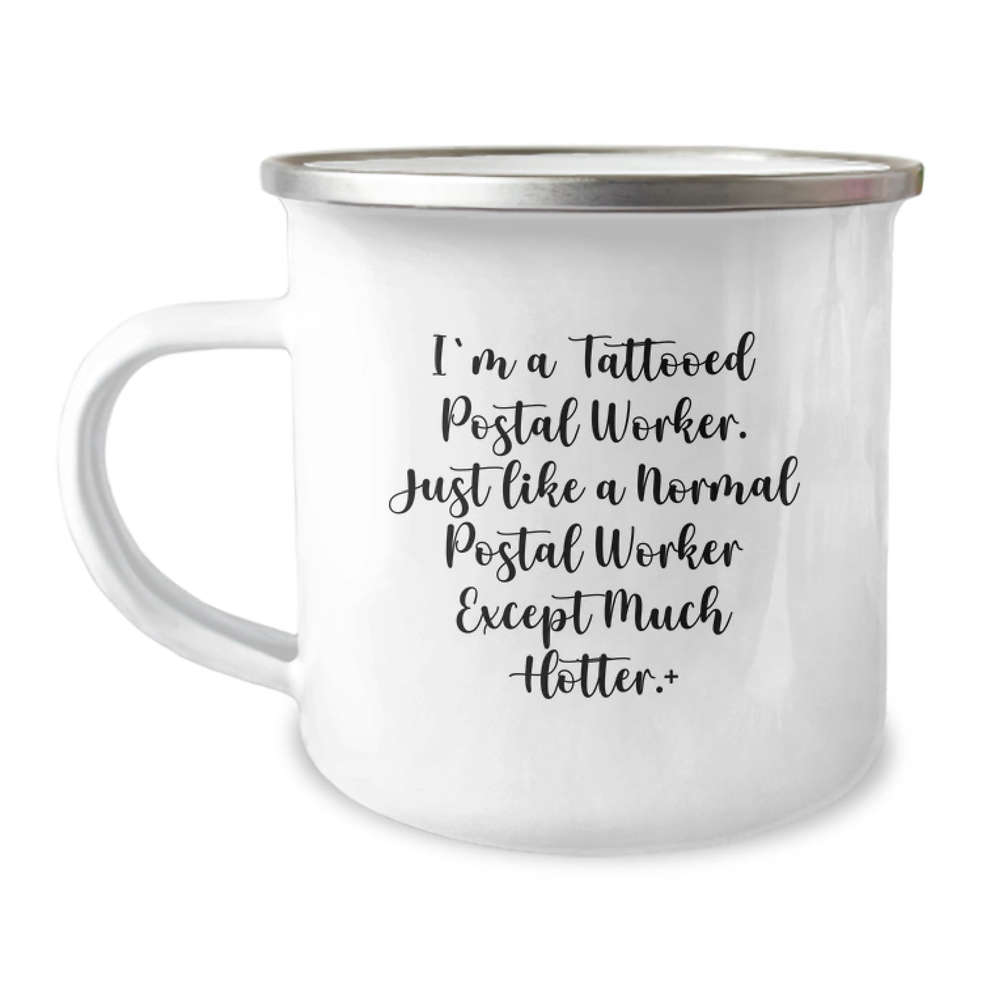 Funny Gifts for the Postal Worker, Camping Mug, Perfect for Mother's Day Unique Ideas from Friends, Family, Coworkers, Loved Ones, I'm A Tattooed Postal Worker - Image 1