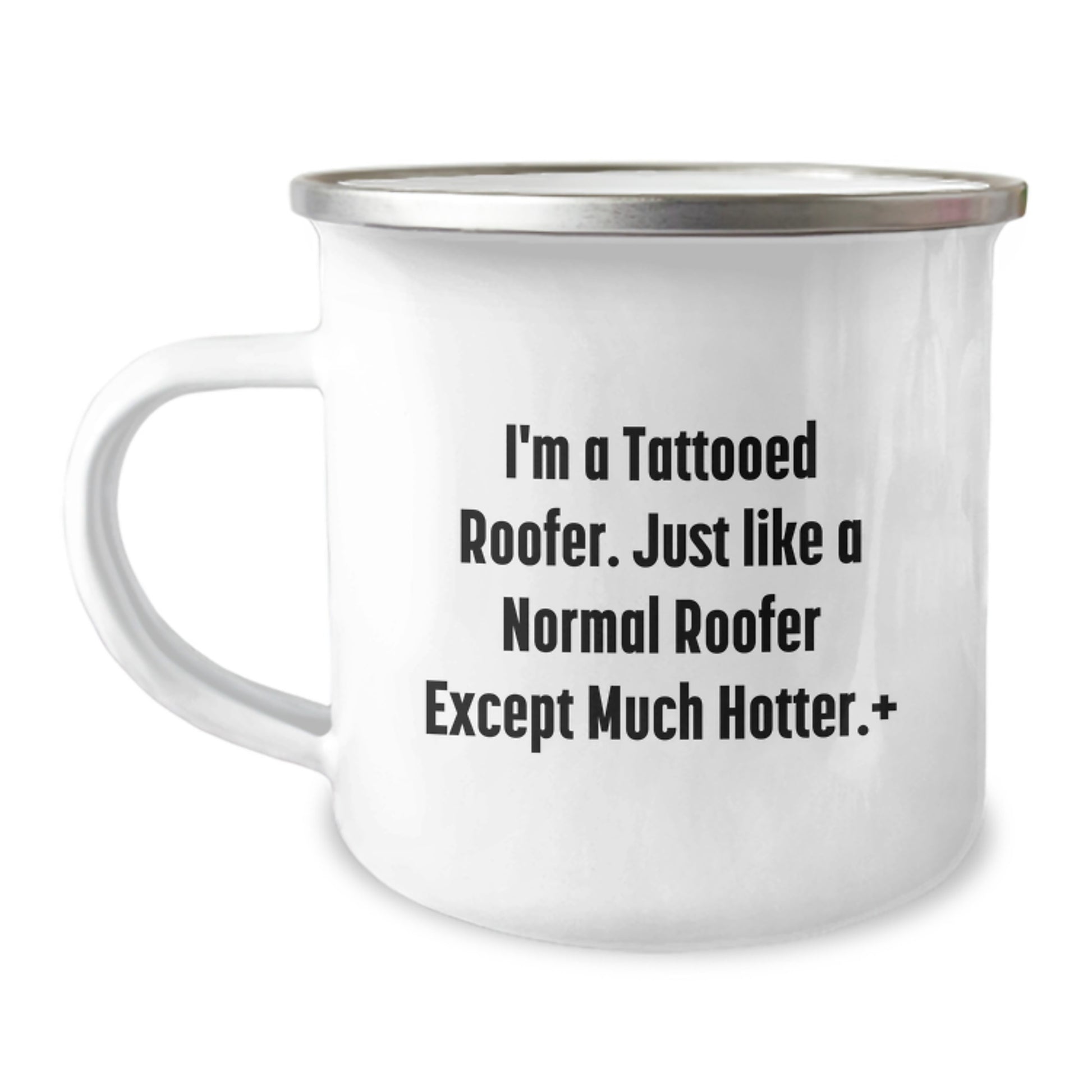 Funny Roofer Gifts from Men - Tattooed Roofer Camping Mug for Dad - Father's Day Unique Gift for Him - Image 1