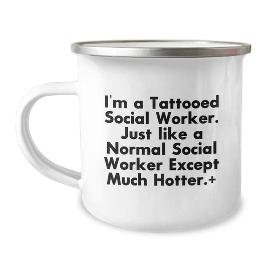 Funny Gifts from Friends for Social Worker Camping Mugs - Father's Day Unique Gifts for Men - Social Worker Humor - Image 1