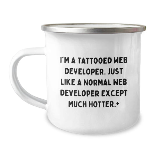 Web Developer Gift - Funny Camping Mug for Dads - Unique Father's Day Unique Gifts from Family, Friends or Coworkers to Web Developer Men - Image 1