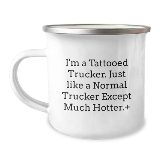 Unique Gifts for Trucker Enthusiasts - Funny Trucker Camping Mug, Valentine's Unique Gifts from Friends, Funny Trucker Coffee Mugs - Image 1
